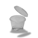 H-100 - 100ml Round Hinged Thinwall Containers - Pack of 100