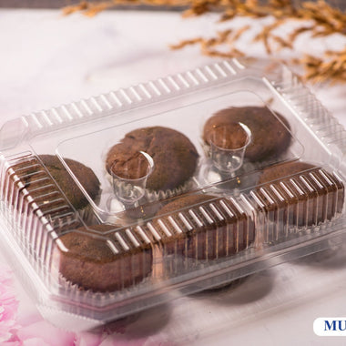 6 Piece - Rectangle Muffin Box - Pack of 100