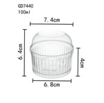 GD 7440 - Round Transparent Mousse Cups - Pack of 100