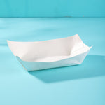 White Paper Boat Trays - Pack of 100