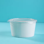 White Food Paper Container with Transparent PET Lid
