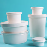 White Food Paper Container with Transparent PET Lid