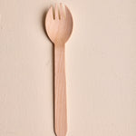140mm Wooden Spork - Pack of 100
