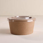 Kraft Paper Food Container with Transparent PET Lid