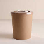 Kraft Paper Food Container with Transparent PET Lid