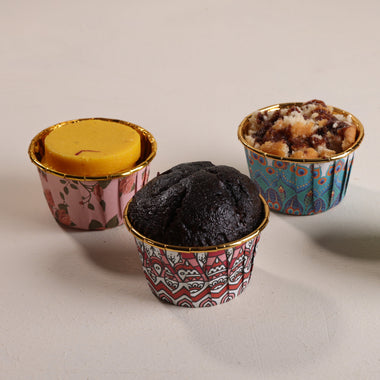 Big Gold Round Muffin Cups - Pack of 100