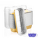 200ml - Aluminium Rectangle Baking Cup with Lid - Pack of 100