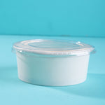 White Food Paper Container with Transparent PET Lid
