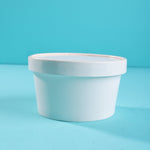 White Food Paper Container with Lid