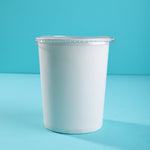 White Food Paper Container with Transparent PET Lid