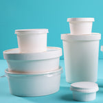 White Food Paper Container with Lid