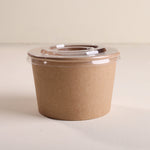 Kraft Paper Food Container with Transparent PET Lid